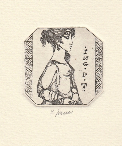 Jiřincová Ludmila (1912 - 1994) : Ex libris Ing. P.T.