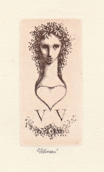 Jiřincová Ludmila (1912 - 1994) : Ex libris V.V.