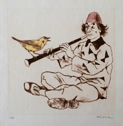 Ketzek František (1906 - 1978) : Klaun s ptáčkem
