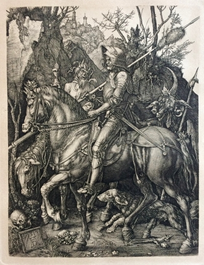 Dürer Albrecht (1471 - 1528) : Rytíř,dábel a smrt