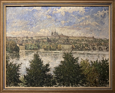 Vondrouš Jan Charles (1884 - 1970) : Hradčany z nábřeží