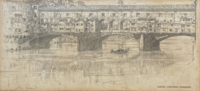 Vondrouš Jan Charles (1884 - 1970) : Ponte Vecchio Firenze