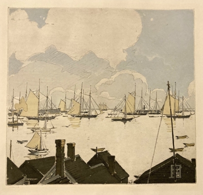 Vondrouš Jan Charles (1884 - 1970) : Plachetnice v přístavu