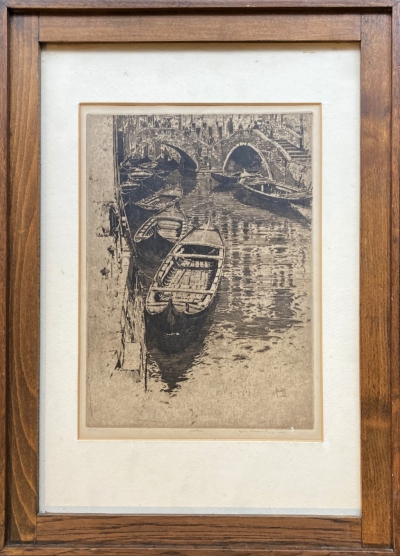 Vondrouš Jan Charles (1884 - 1970) : Gondoly v Benátkách