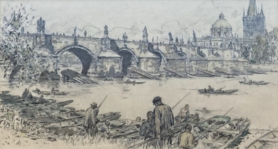 Vondrouš Jan Charles (1884 - 1970) : Karlův Most č.2 - z Kampy