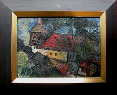 Klápště Jaroslav (1923 - 1999) : Kostel s farou