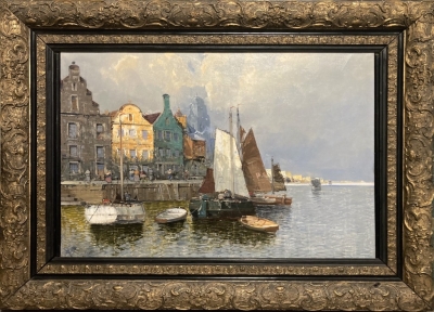Wagner Hans Johann (1866 - 1940) : Plachetnice v holandském přístavu